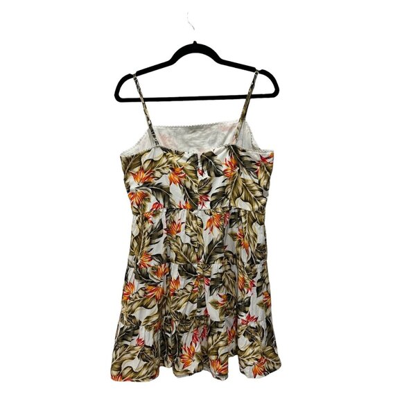 STEVE MADDEN Women White Floral Mini Dress LARGE - Picture 3 of 8